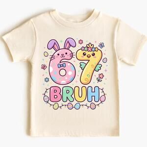 Easter Tshirt, Cute Easter Bunny Shirt, Cartoon Easter Tee,  Birthday